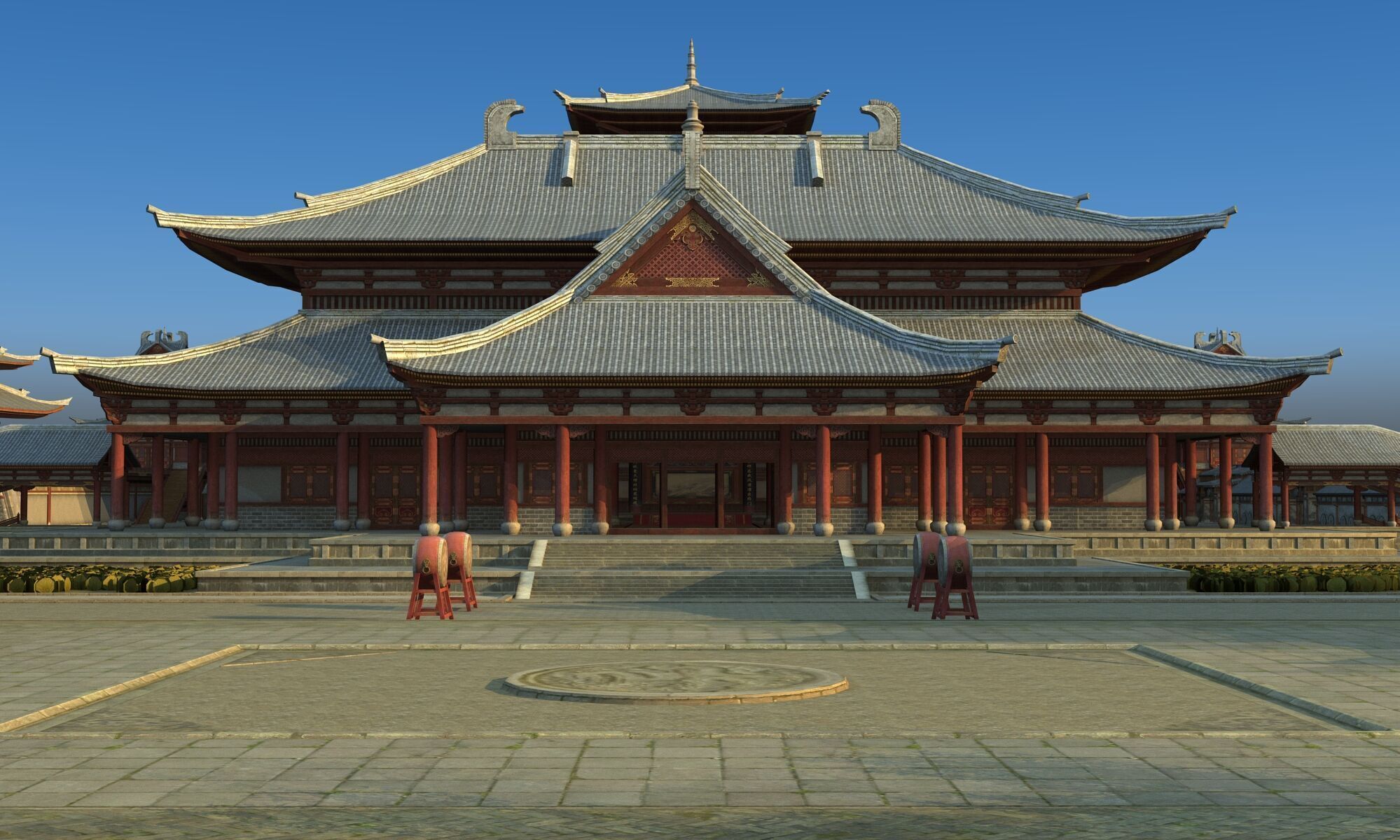 Ancient Chinese architecture Low-poly 3D model_5