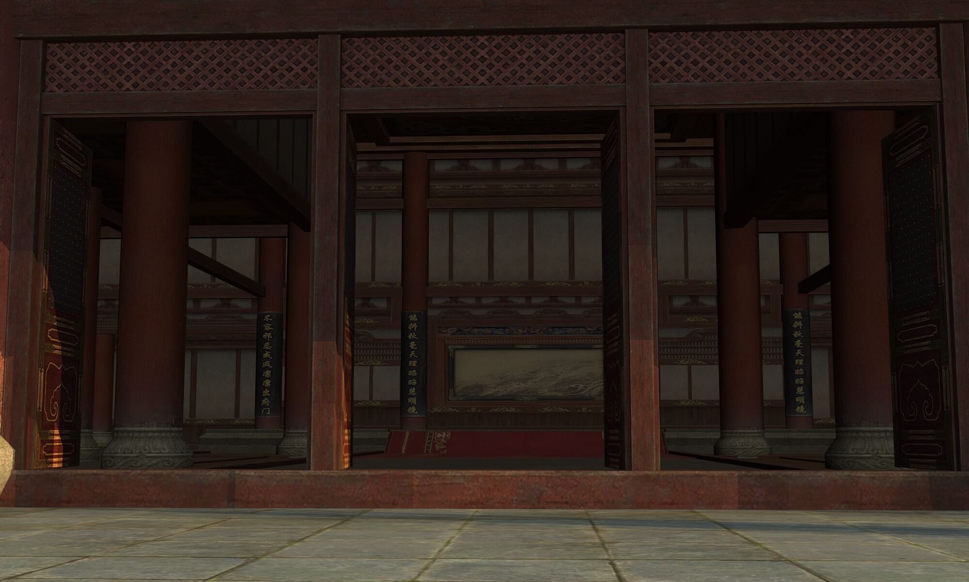 Ancient Chinese architecture Low-poly 3D model_9