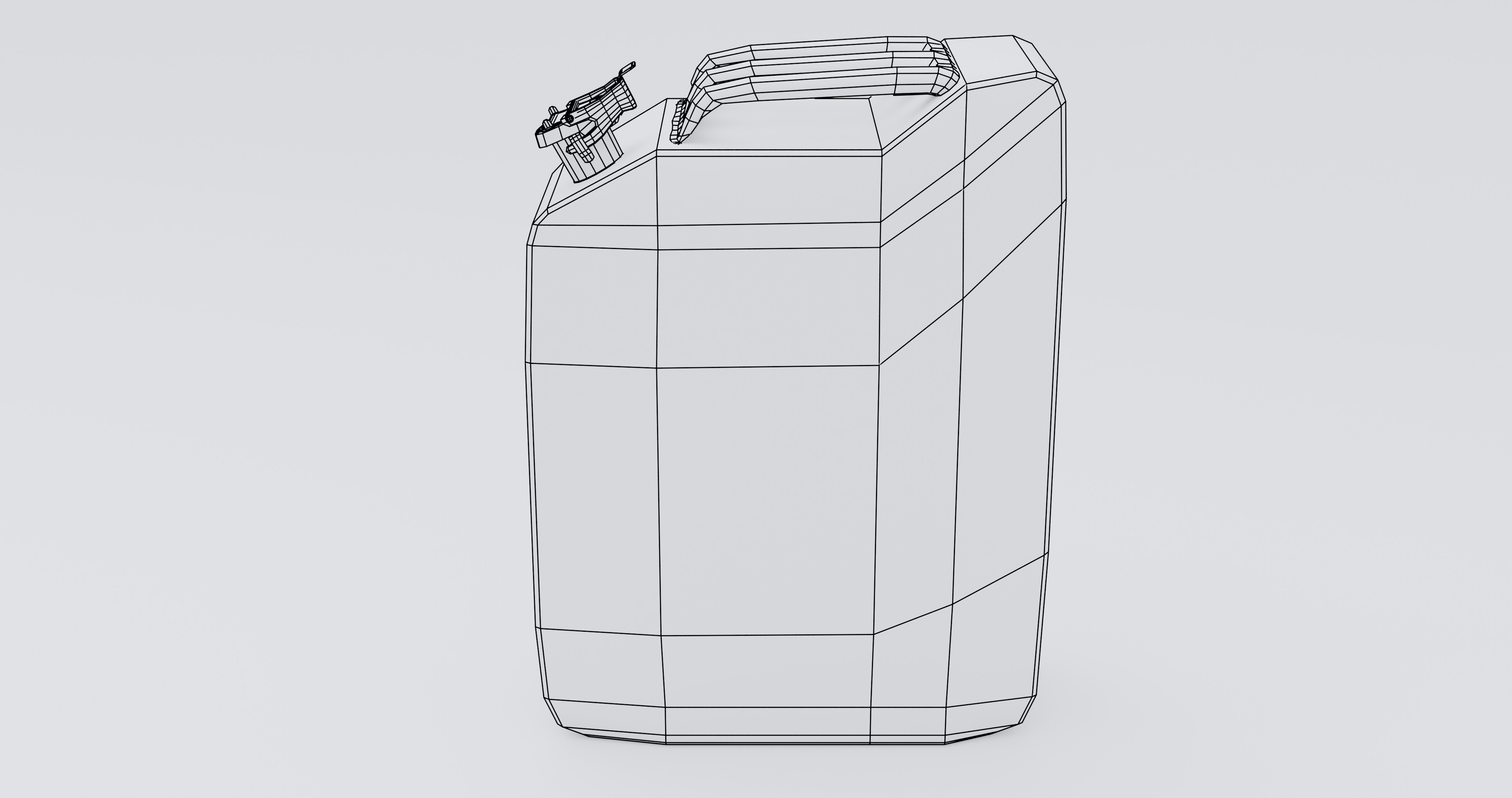 Fuel Can - Gas Can - Old Jerry Can - Low Poly Low-poly 3D model_6