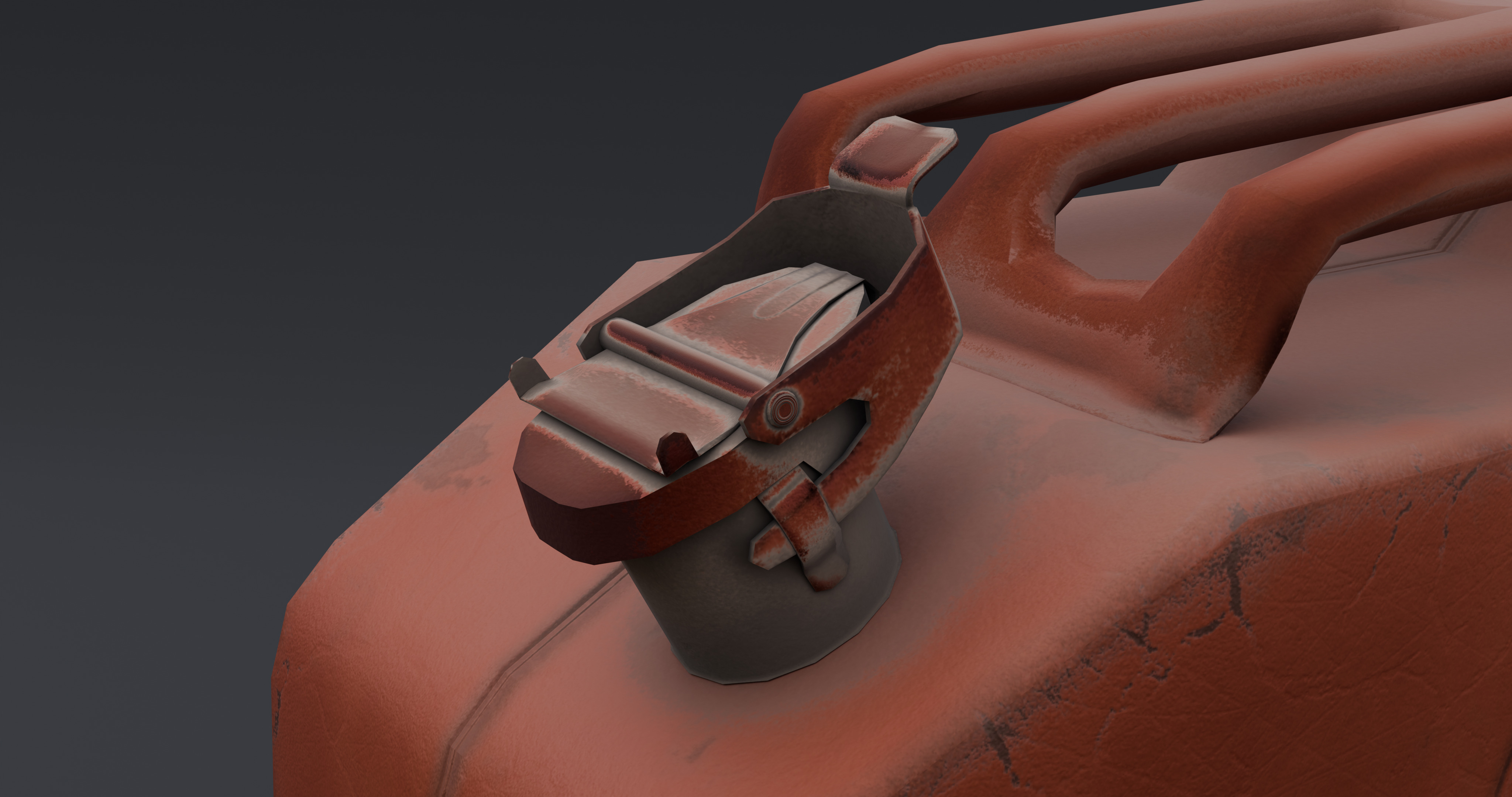 Fuel Can - Gas Can - Old Jerry Can - Low Poly Low-poly 3D model_4