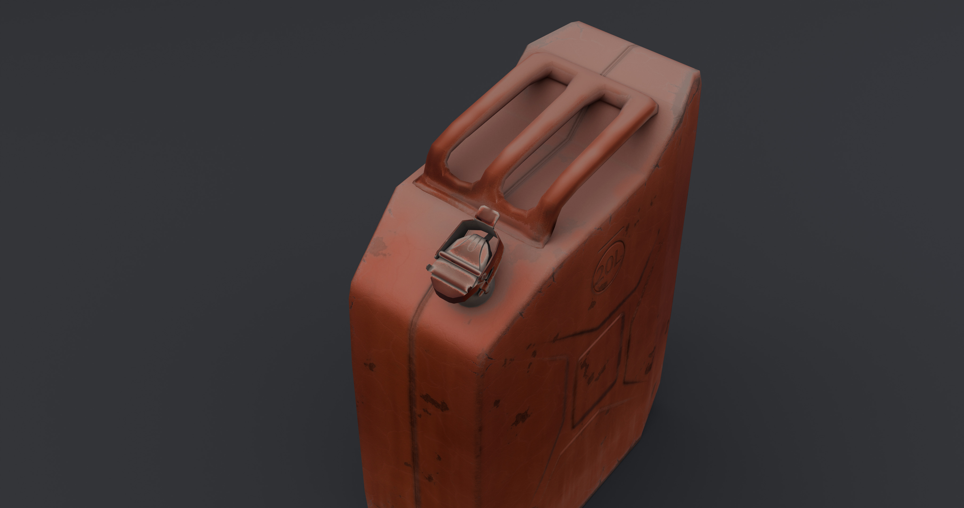 Fuel Can - Gas Can - Old Jerry Can - Low Poly Low-poly 3D model_3
