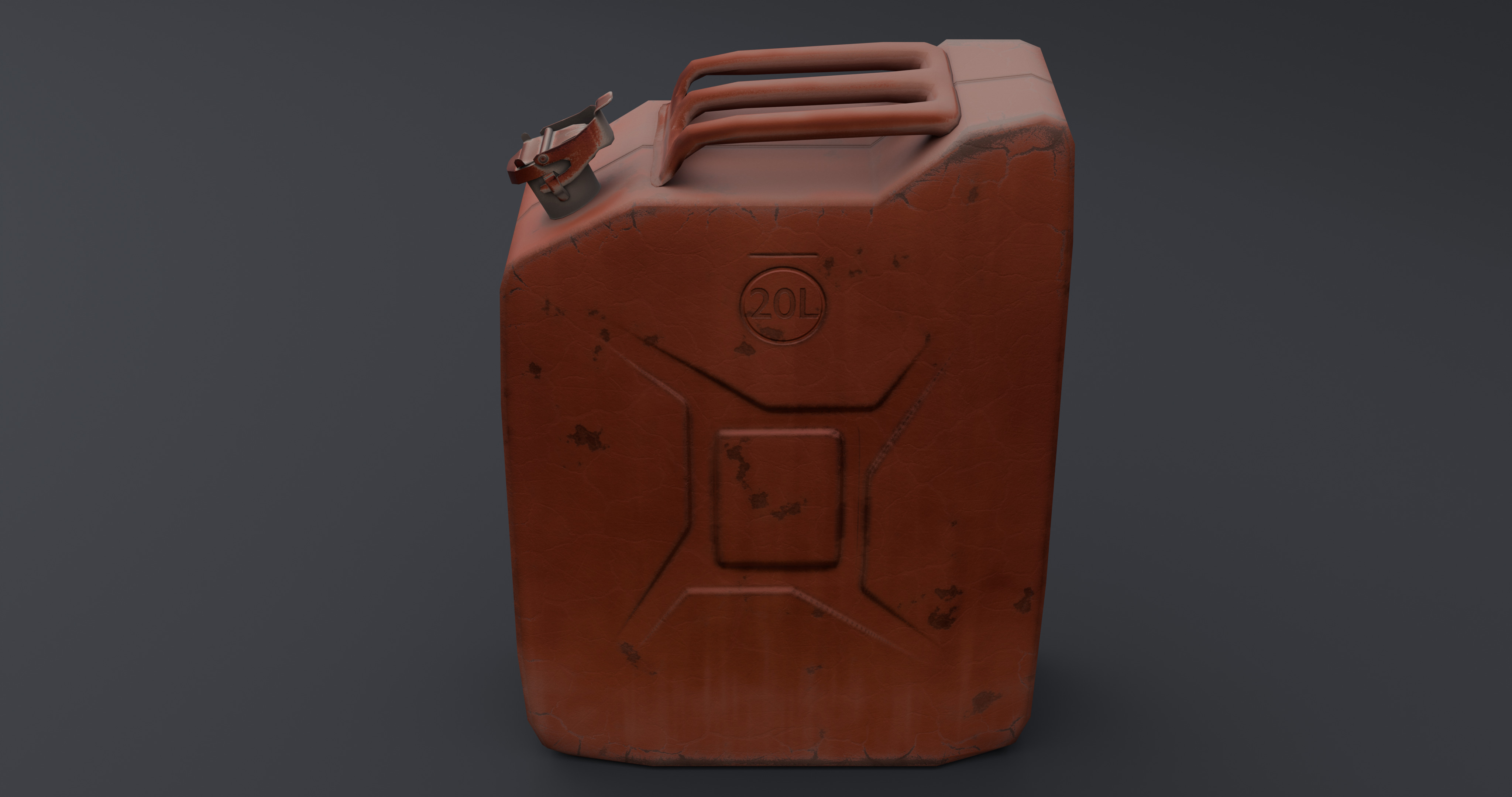 Fuel Can - Gas Can - Old Jerry Can - Low Poly Low-poly 3D model_1