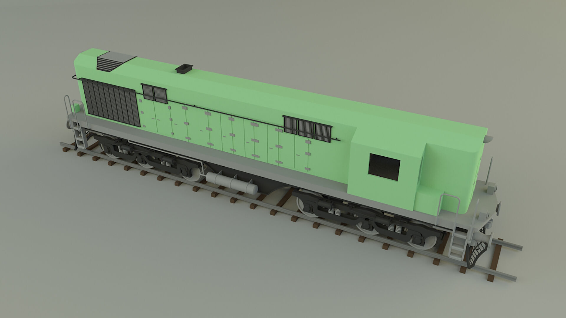 train locomotive model 3D model_6