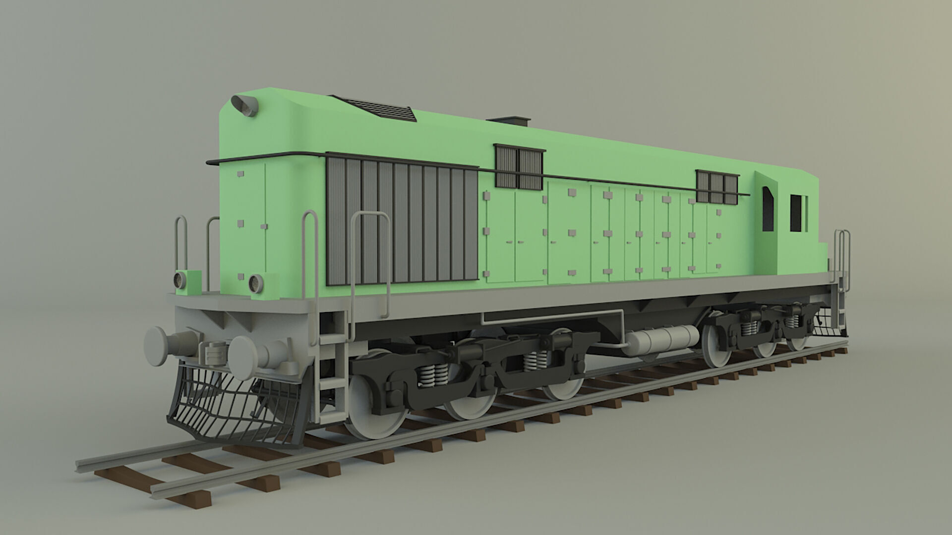 train locomotive model 3D model_7