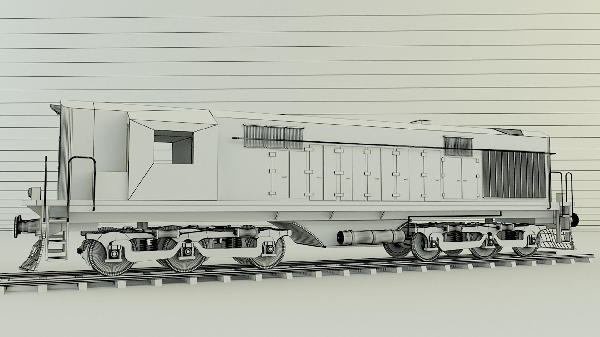 train locomotive model 3D model_11