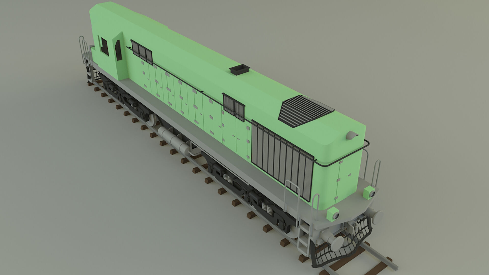 train locomotive model 3D model_2