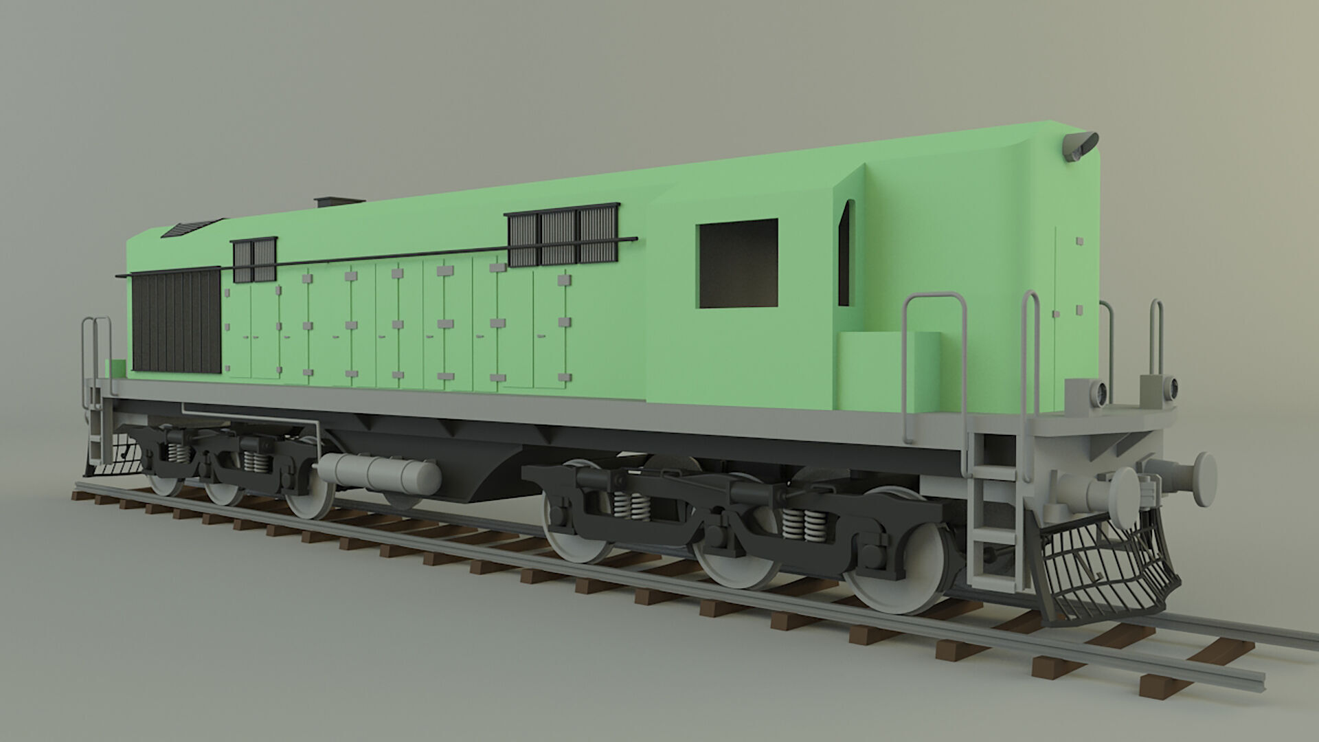 train locomotive model 3D model_1