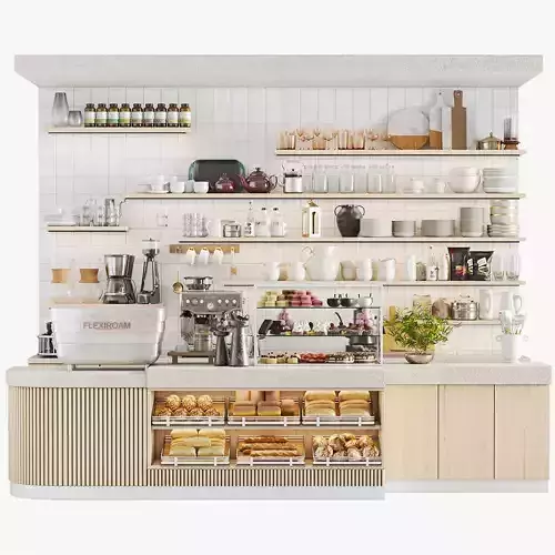 Coffee point with desserts sweets in the shopping center 2