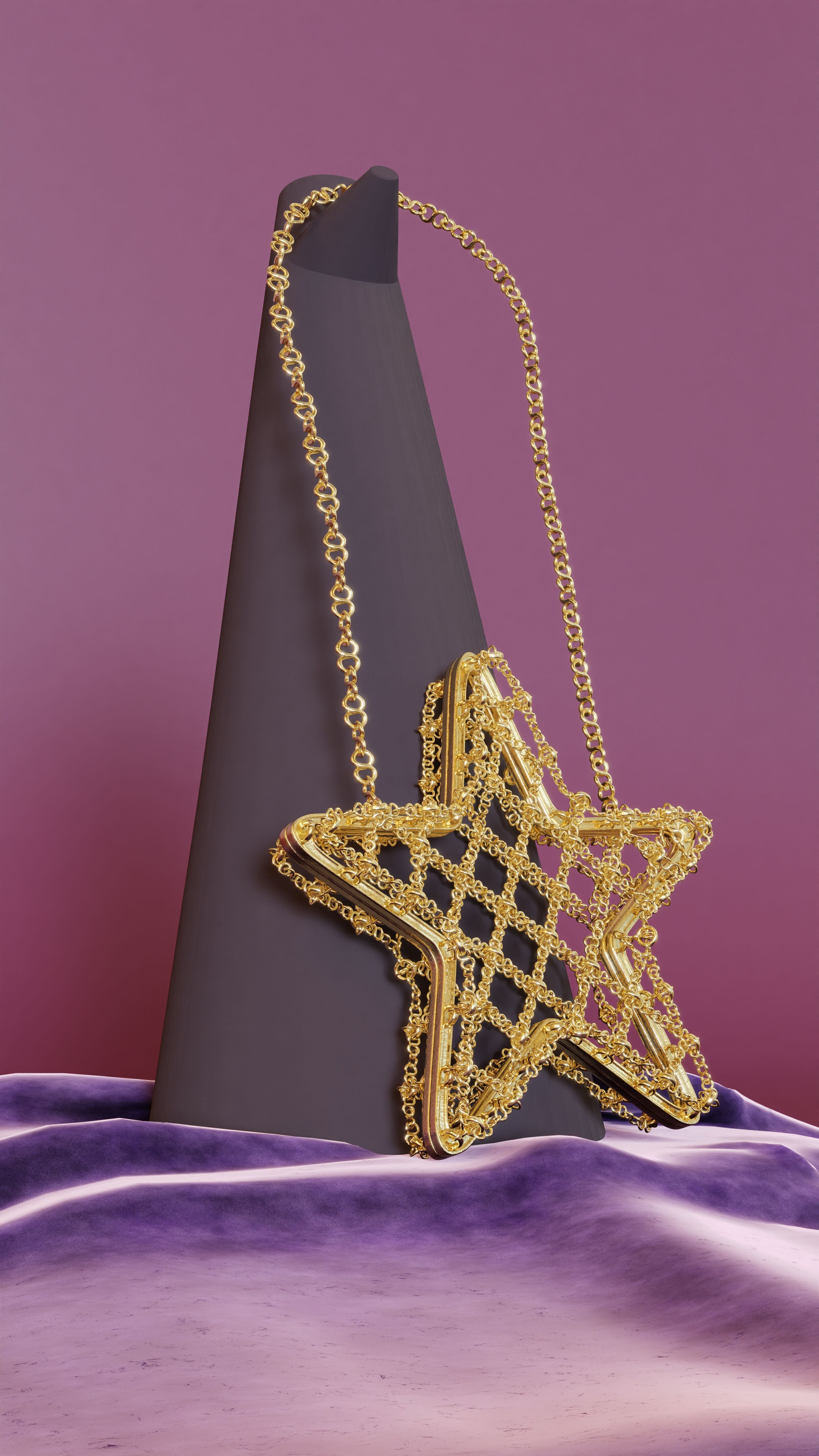 Metal handbag 3D model_1