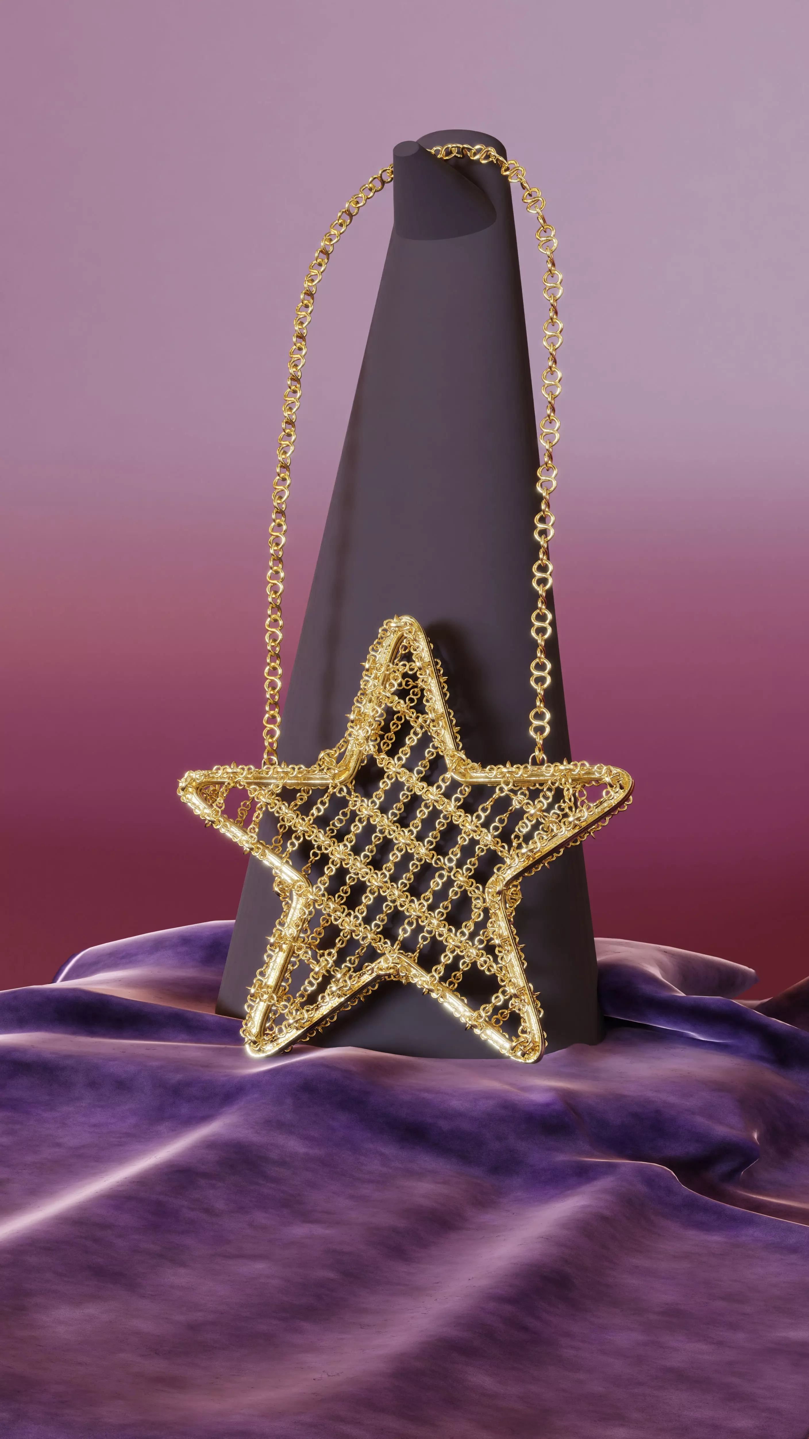 Metal handbag 3D model_0