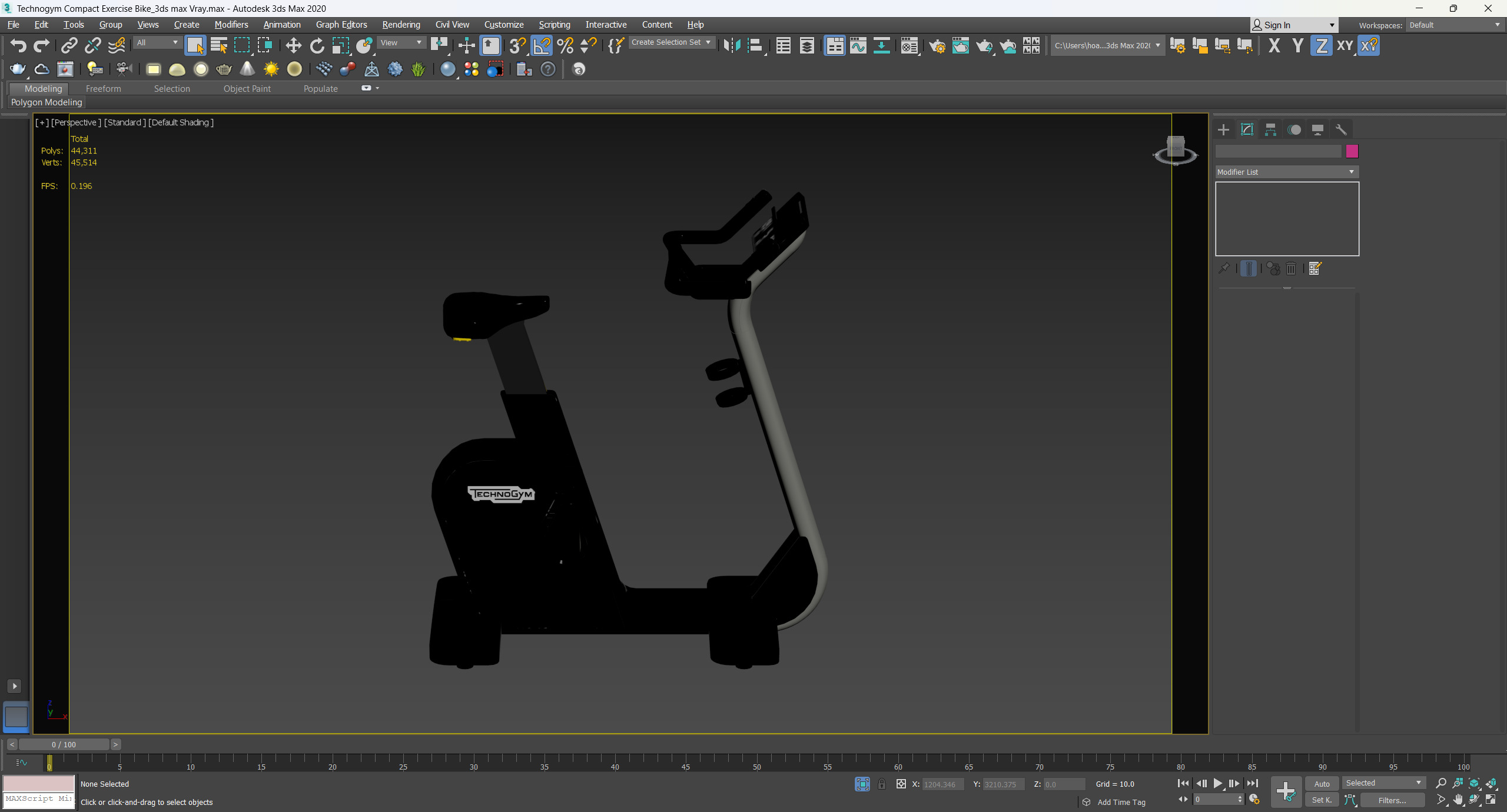 Technogym Compact Exercise Bike 3D model_9