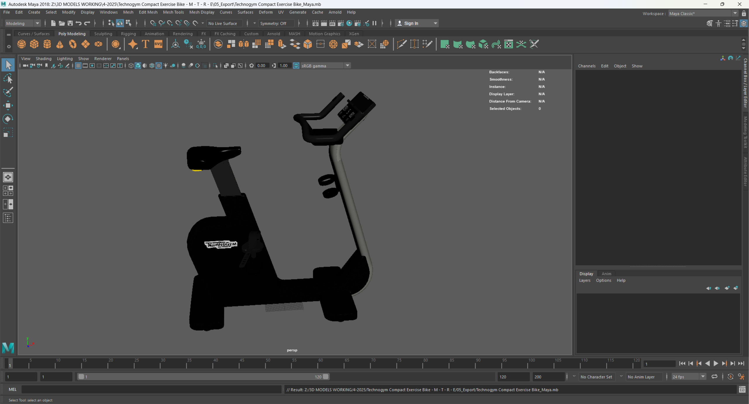 Technogym Compact Exercise Bike 3D model_11