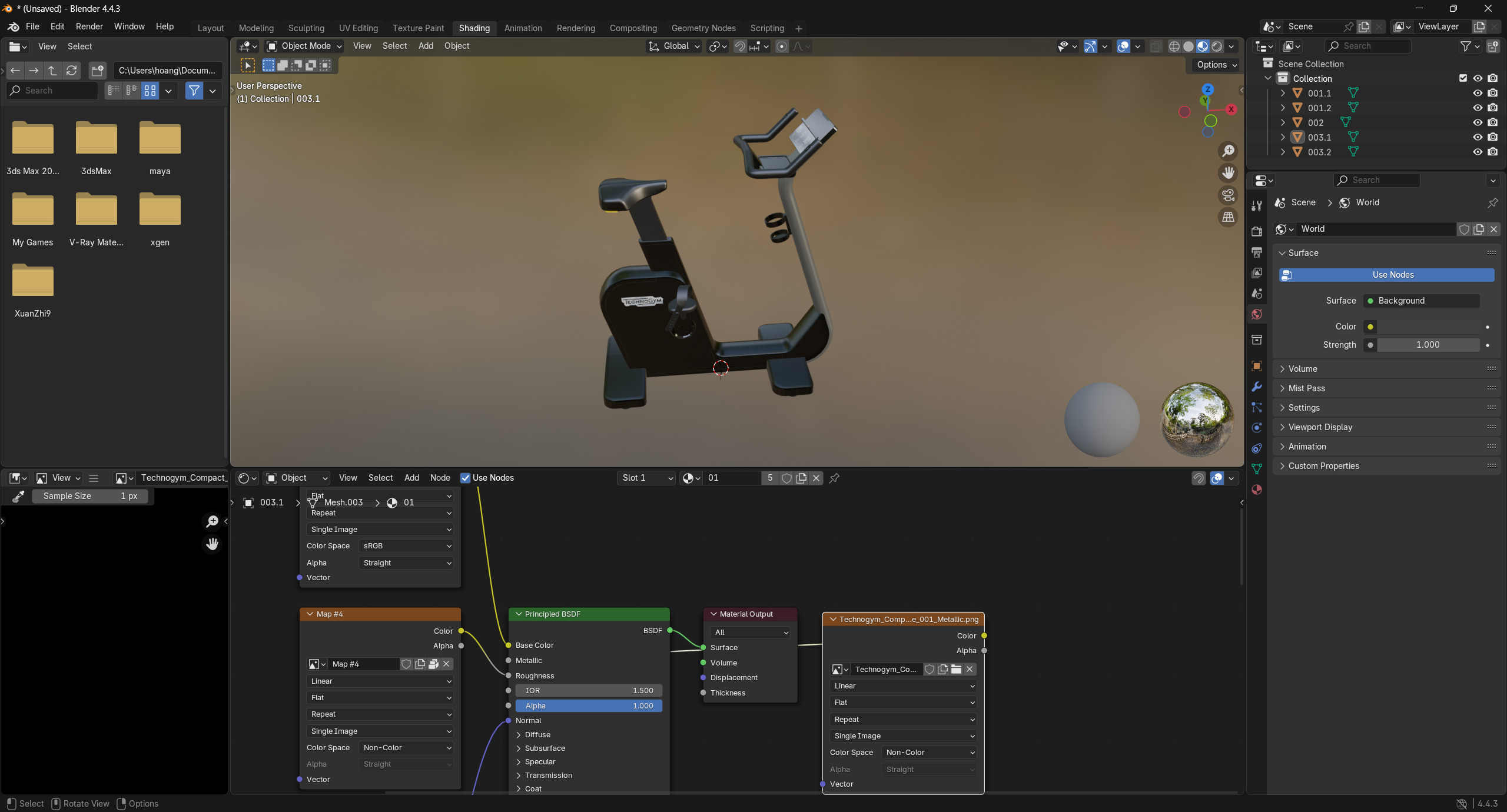 Technogym Compact Exercise Bike 3D model_10