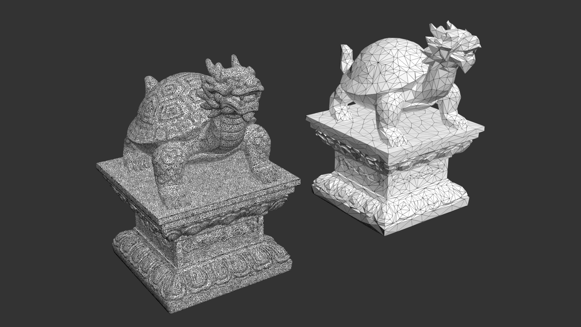 Ancient Asia Stone Statue Pack A - 250602 Low-poly 3D model_11