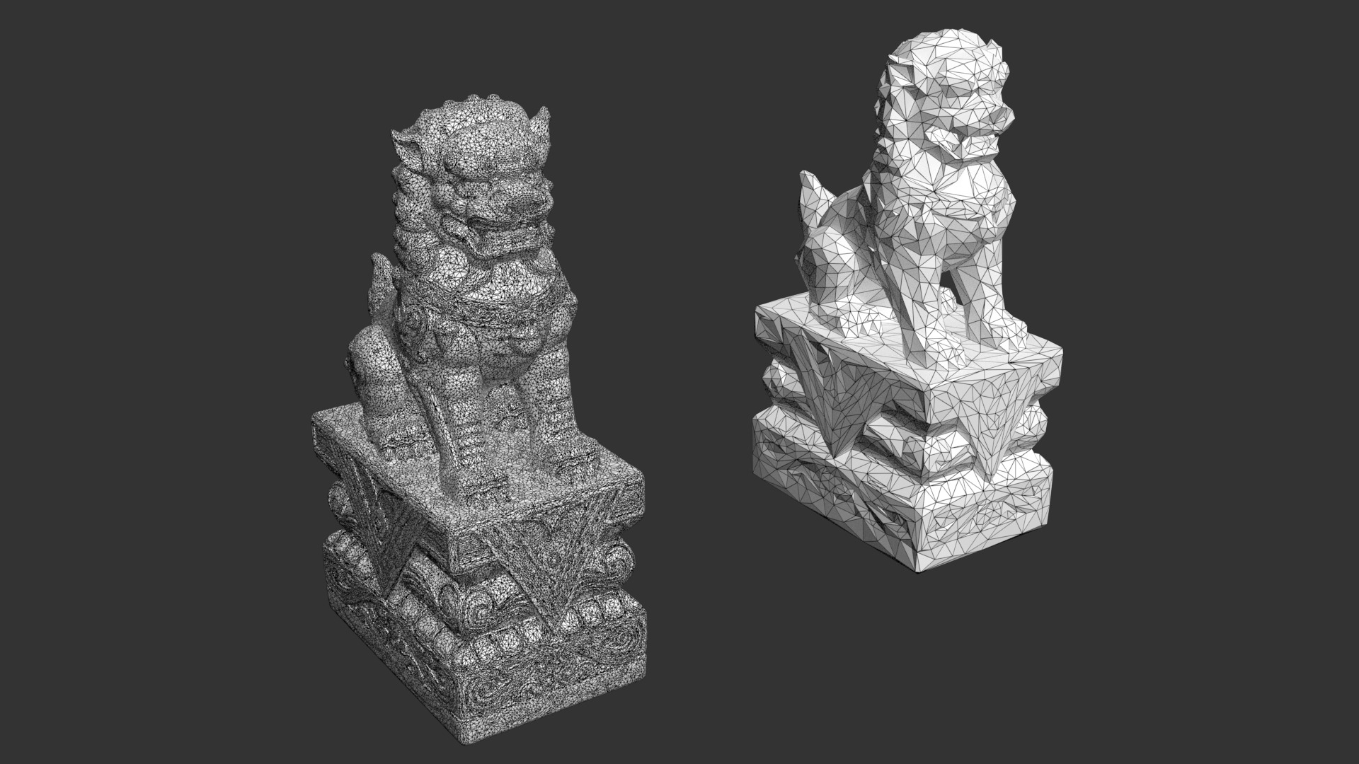 Ancient Asia Stone Statue Pack A - 250602 Low-poly 3D model_5