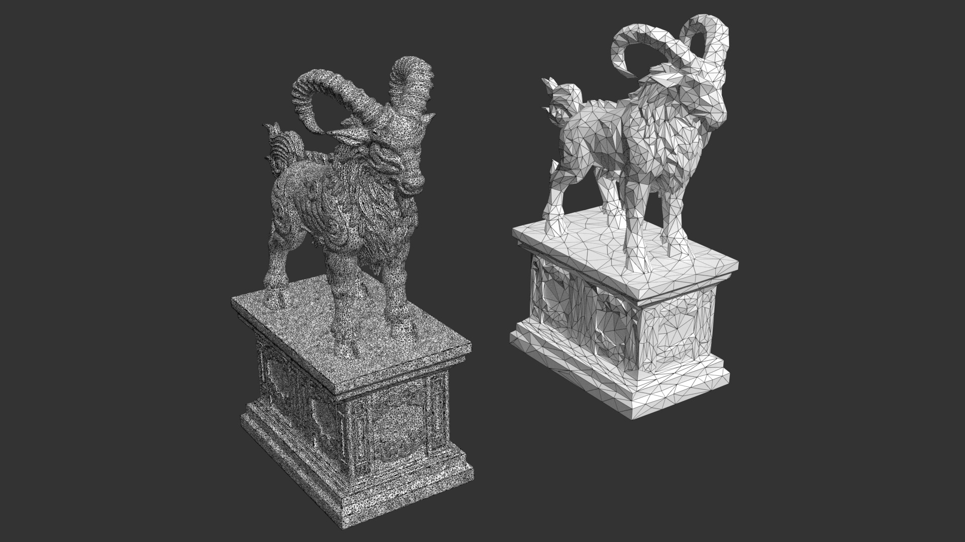 Ancient Asia Stone Statue Pack A - 250602 Low-poly 3D model_13