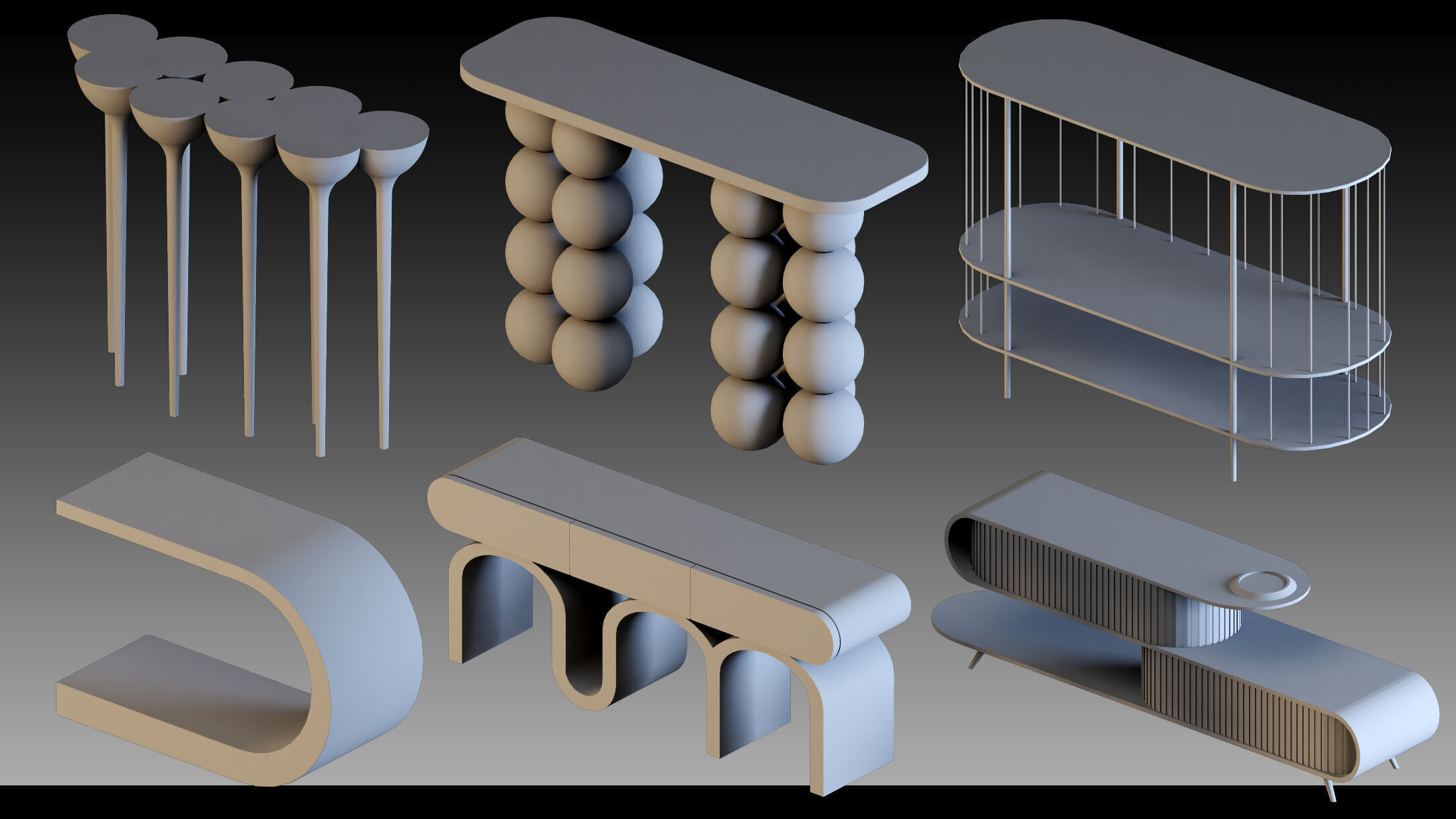 60- Console tables 3D model_3