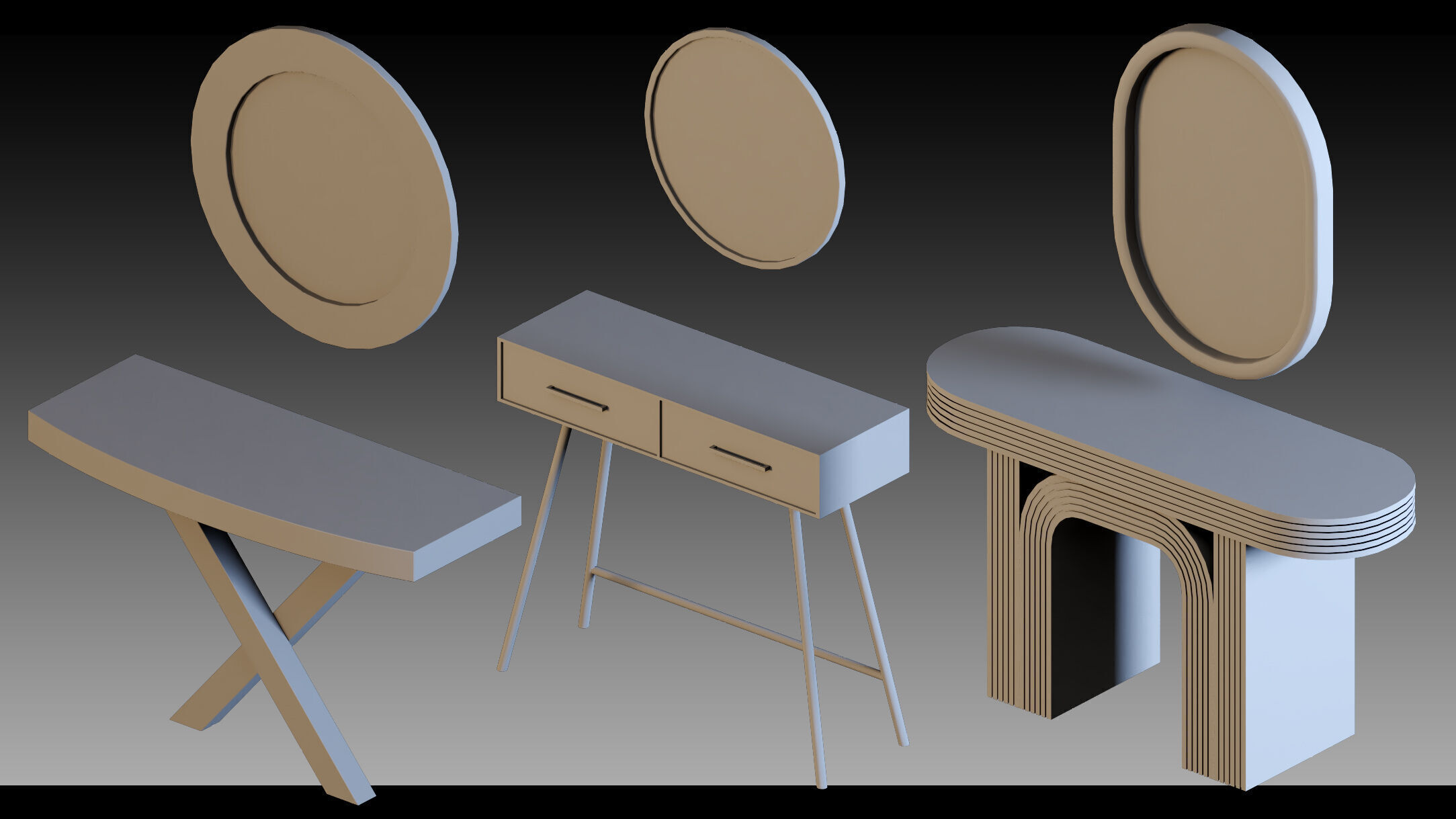 60- Console tables 3D model_12