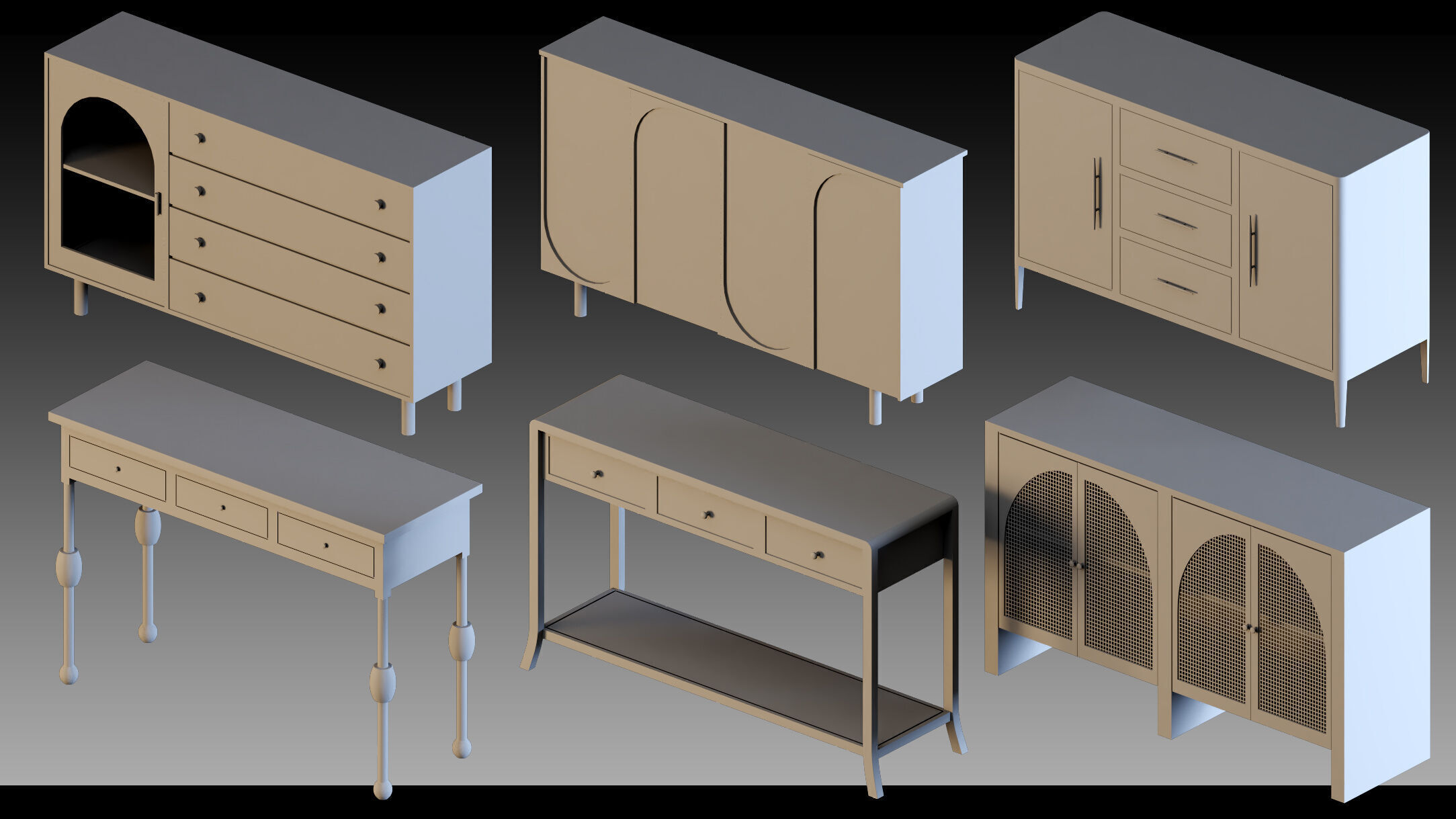 60- Console tables 3D model_1