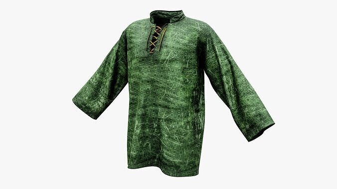 Old Medieval Shirt Low-poly 3D model