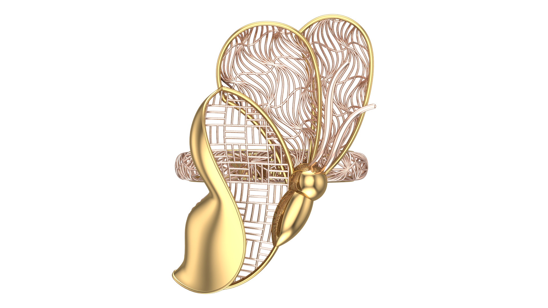 Golden Wings-Wings of Summer-Half Set-H2-12- 3D print model_5