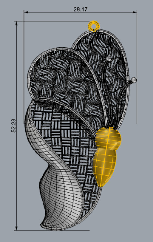 Golden Wings-Wings of Summer-Half Set-H2-12- 3D print model_16