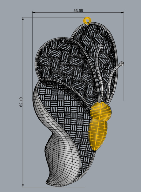 Golden Wings-Wings of Summer-Half Set-H2-12- 3D print model_17