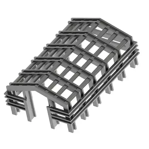 Exquisite Steel Building Frame 3D print model