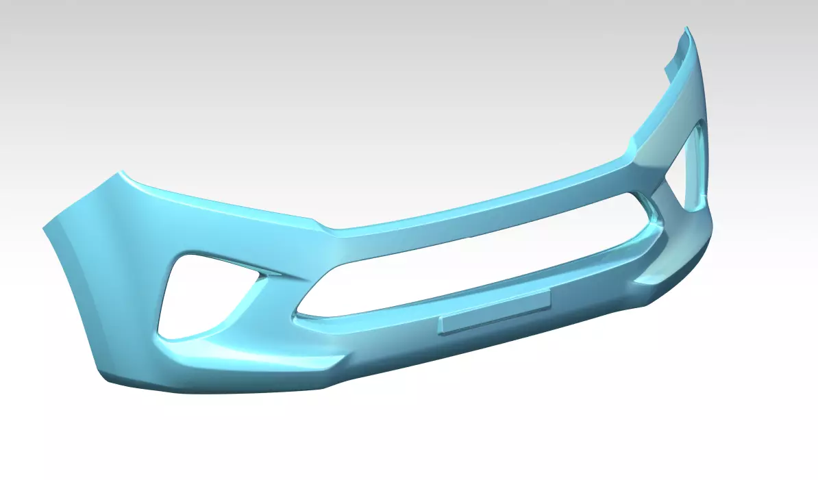 Generic Car Bumper CAD  Automotive Front  3D print model_0