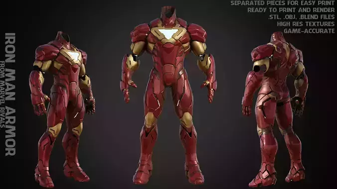 Marvel Rivals Iron Man Armor for Cosplay 3D print model