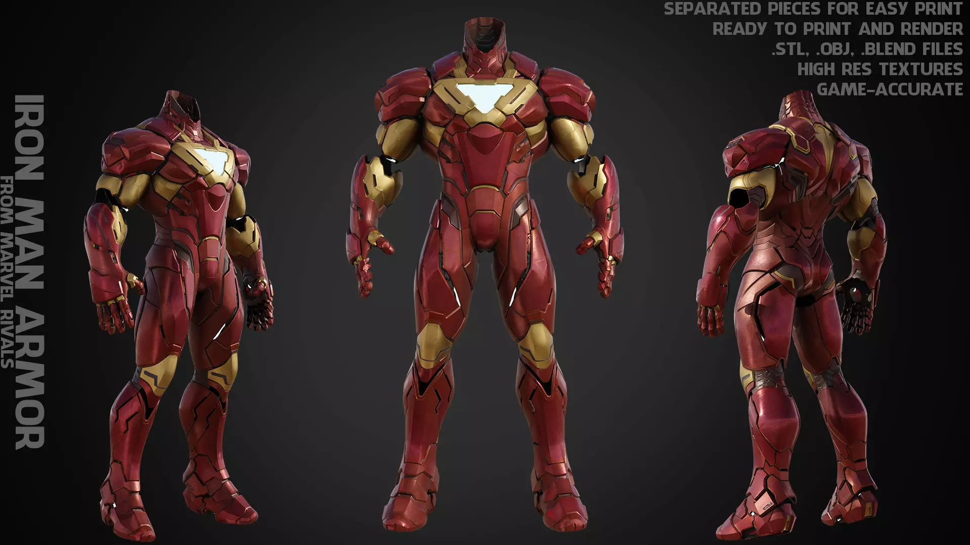 Marvel Rivals Iron Man Armor for Cosplay 3D print model_0