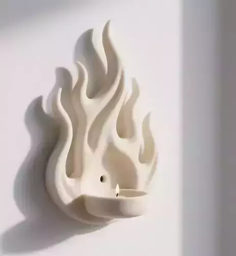 Wall-Mounted Flame-Inspired Candleholder