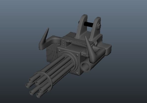 machine gun Free 3D model_0