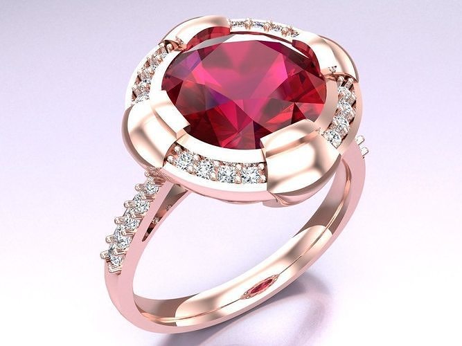 Diamond Ring - Womens Rings - N325845A 3D print model