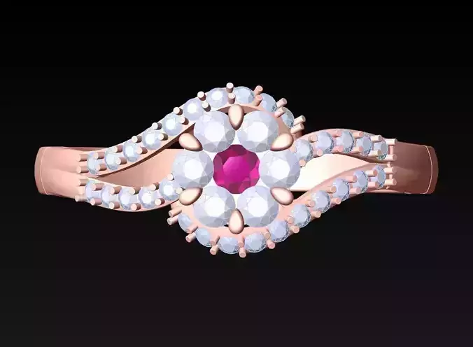 Diamond Ring - Womens Rings - N415427 3D print model