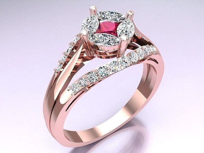 Diamond Ring - Womens Rings - N415441 3D print model