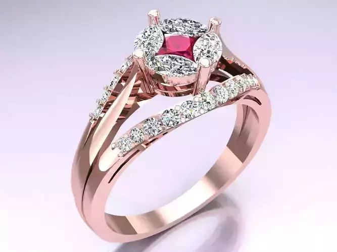 Diamond Ring - Womens Rings - N415441 3D print model