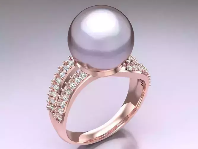 Pearl Ring - Womens Rings  -  N415450 3D print model