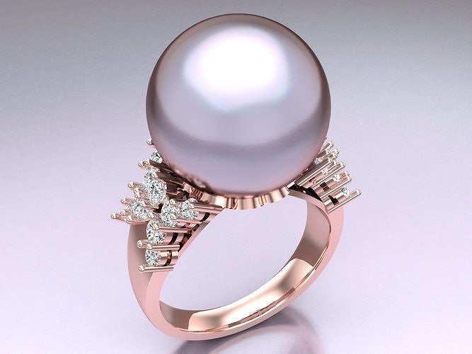 Pearl Ring - Womens Rings  -  N377928 3D print model