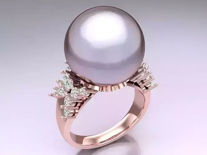 Pearl Ring - Womens Rings  -  N377928 3D print model