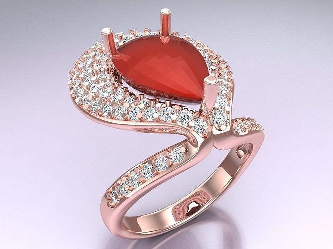 Diamond Ring - Womens Rings - N416956 3D print model