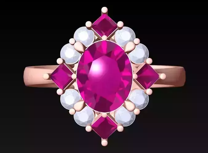 Oval stone ring - Womens  Rings -  N416005