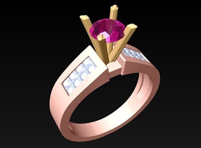 Diamond Ring - Womens Rings - N416039A 3D print model