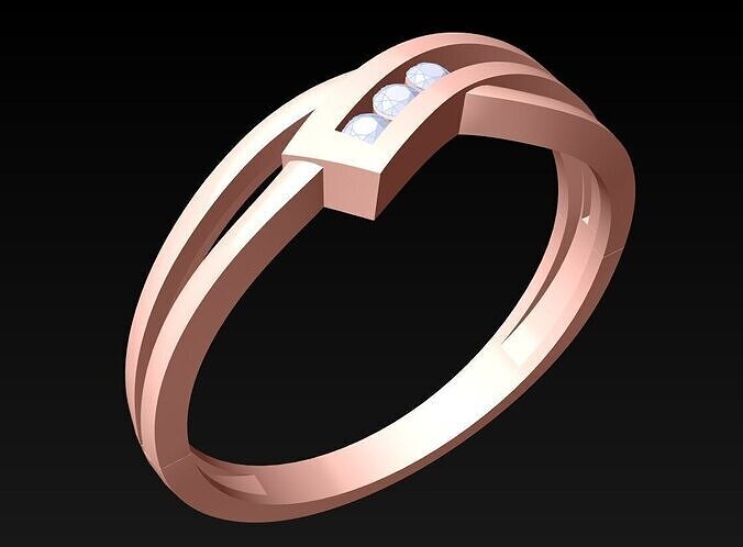Diamond Ring - Womens Rings - N416057 3D print model