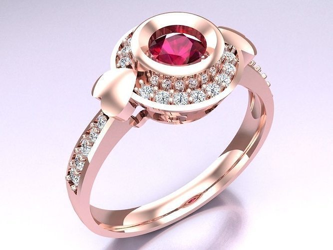 Diamond Ring - Womens Rings - N416106 3D print model