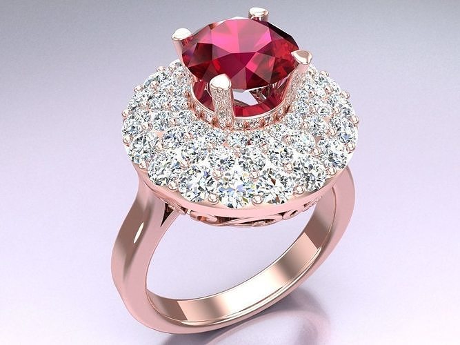Diamond Ring - Womens Rings - N416232 3D print model