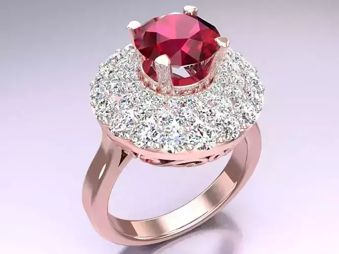 Diamond Ring - Womens Rings - N416232 3D print model