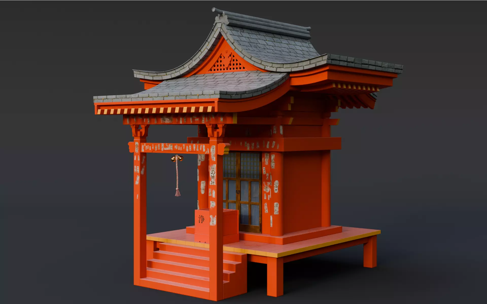 Japanese Shrine 3d Model 3D model