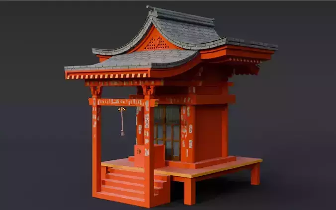Japanese Shrine 3d Model