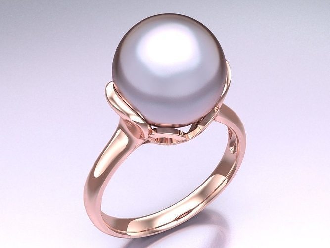 Pearl Ring - Womens Rings  -  N416314 3D print model